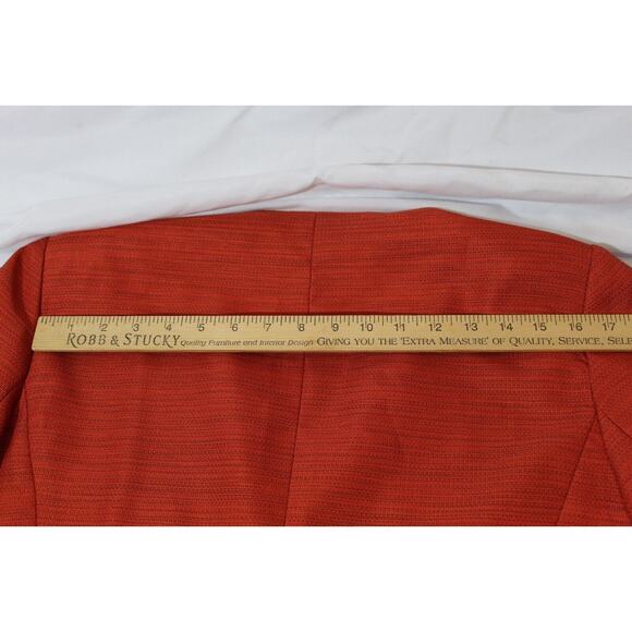 Kasper 2pc Suit Blazer/Jacket Open Front & Tank Top Orange Women's 14 Office - Picture 15 of 16